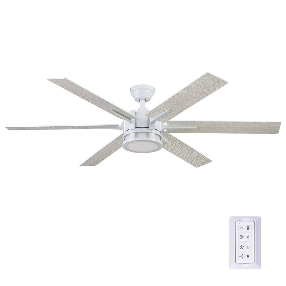 Honeywell Kaliza 56-in Bright White Indoor Ceiling Fan with Light Remote